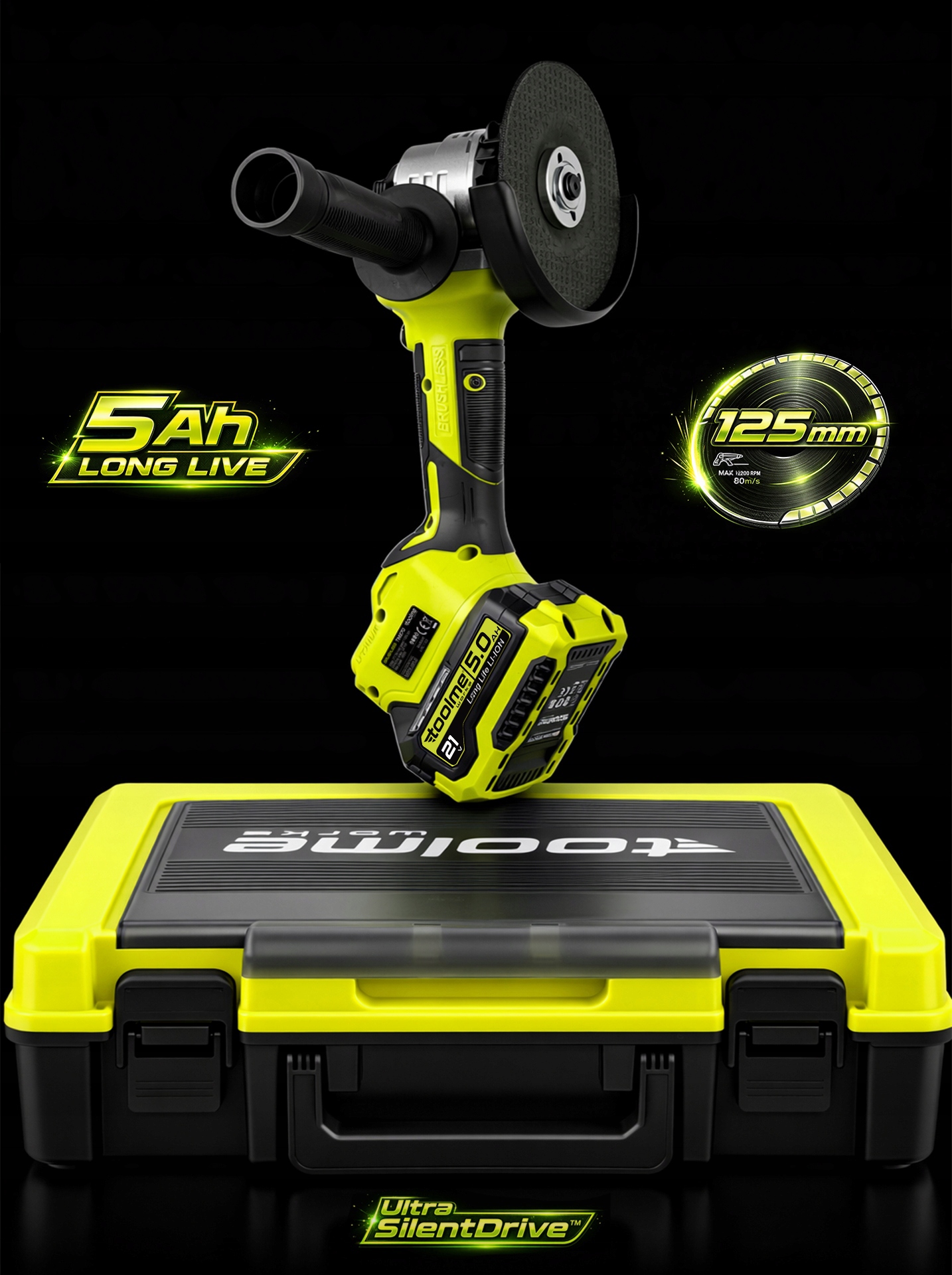 Toolme TM270 angle grinder close view